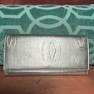 Rare Cartier Silver Birthday Edition Bifold Long Wallet
